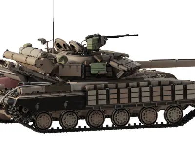 T-64 Main battle tank 3D model