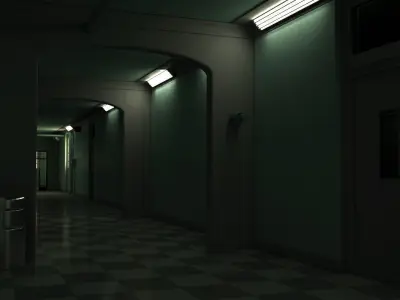 Scary Hallway 3D model