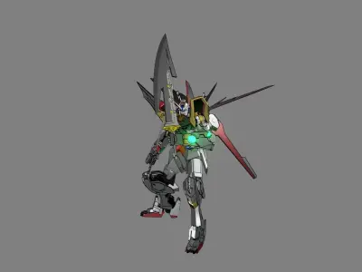 Attacker Gundam B 10 3D model