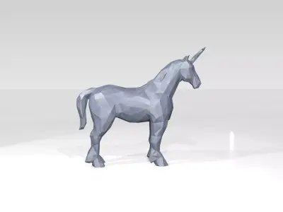 Unicorn Low Poligonal 3D model