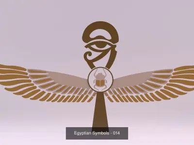 10 Models - Egyptian Symbols - Collection 02 3D Model Pack