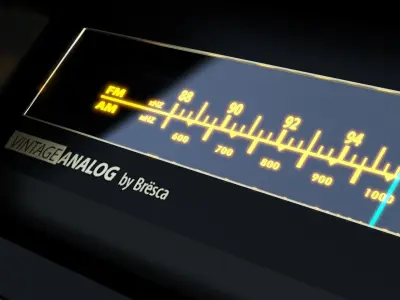 Vintage Modern Speaker Radio Low-poly 3D model