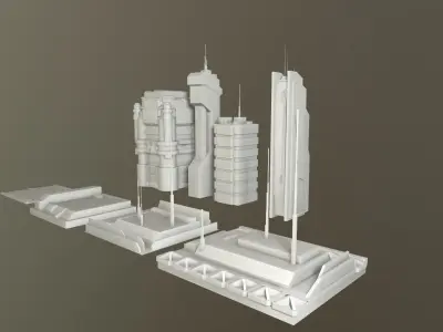 SciFi City Asset 8 Kit 3D model