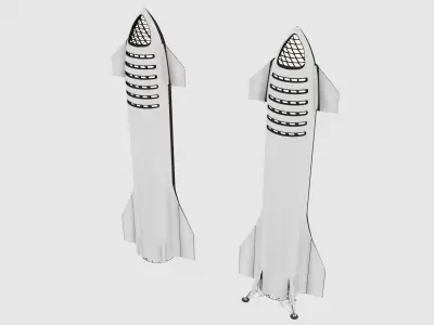 Space X Starship 3D model