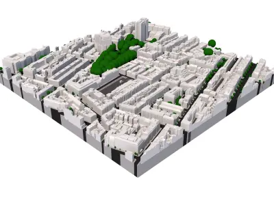London city tile Level 2 block TQ2881 North West 3D model