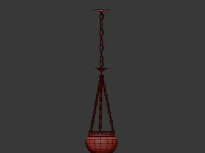 Rhodium Plated Pendant Lamp 3D model