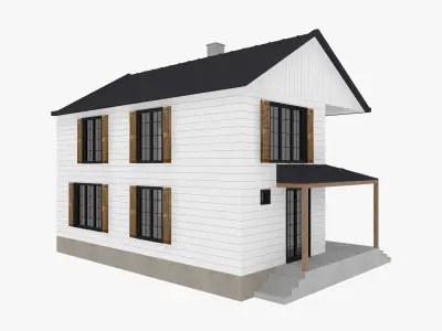 Modern Residential House 3 Low-poly 3D model