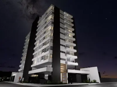 Apartment building 3D model 21