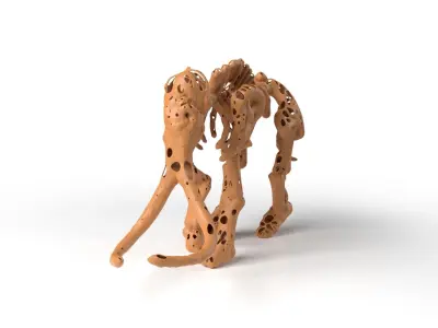 MammothSkeleton Dust Voronoi Low-poly 3D model