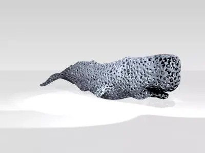 Whale Voronoi 3D model