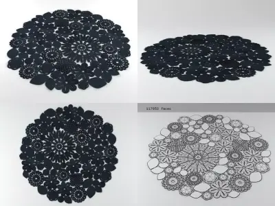 Crochet Round 3D model