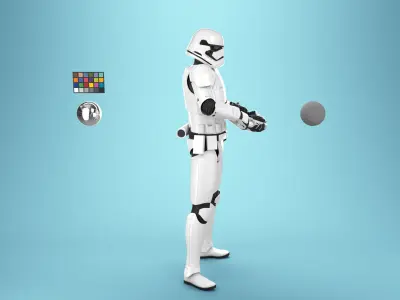 StormTrooper First Order Rigged 3D model