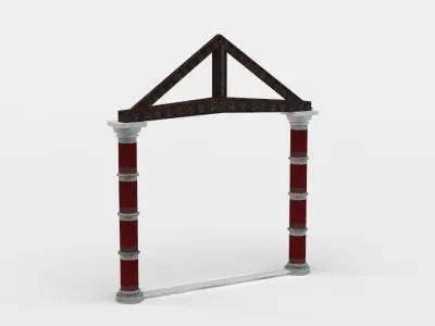 Corridor connector Low-poly 3D model