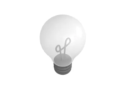 Light Bulb v1 001 Low-poly 3D model