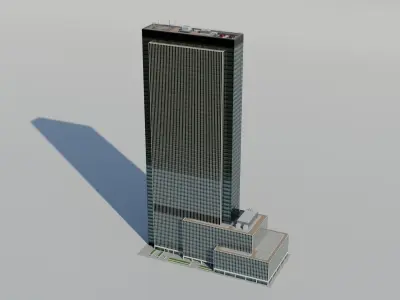 NYC One Penn Plaza - PENN 1 Low-poly 3D model