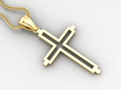 Cross Light Gold 4CP044 3DM STL 3D print model