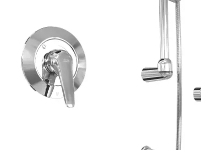 American standard bathroom plumbing fixtures 3D model
