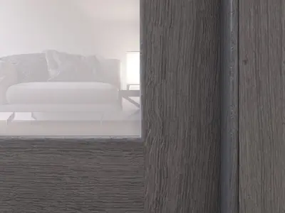 Stylish satin glass door 3D model