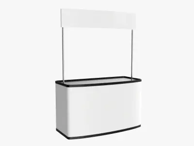 Promo stand large mockup 3D model