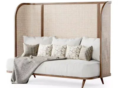 Three-seater garden sofa CV33 High back 3D model