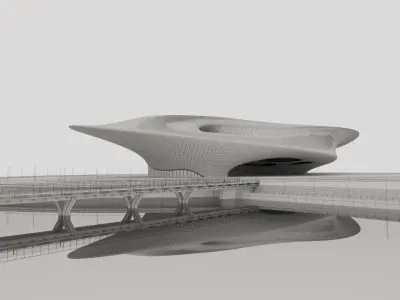 Futuristic building 34 3D model