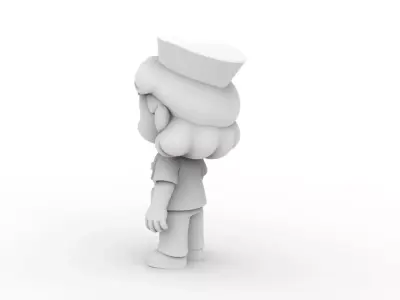 Cartoon Nurse 3D Printable 3D print model
