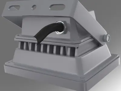 Exterior LED light 3D model