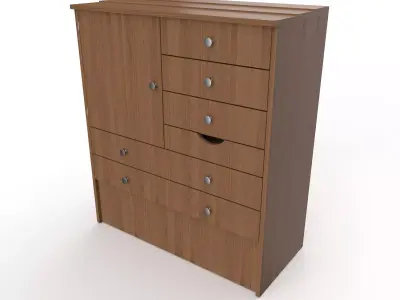 commode 17 Low-poly 3D model