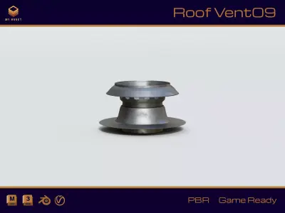 Roof Vent 09 Low-poly 3D model