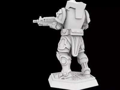 Cyberpunk Soldier 3D Printable Miniature  3D print model