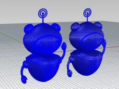 Robot with cross 3D model