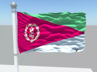 Eritrea flag 3D model