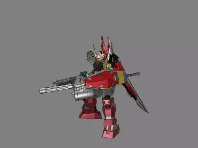 Attacker Gundam 7 A 3D model