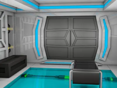 Sci Fi Room 3D model 40