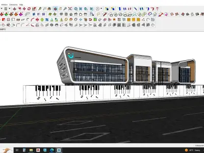 kindergarden education building sketchup model 3D model