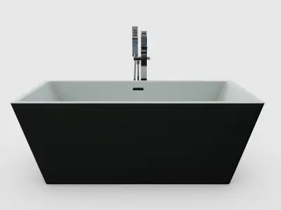 Tub Filler With Bathtub 3D model