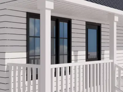 Cottage 10 Houses Collection Low-poly 3D model