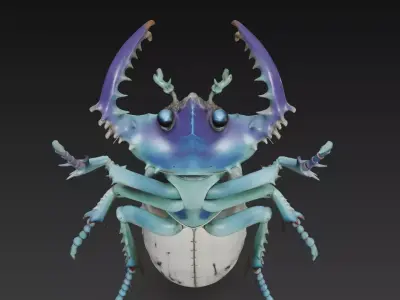 Cyber Beetle Automaton - Mechanical Stag Bug 3D Model 3D print model