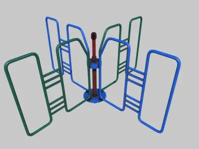 Old Merry Go Round Low-poly 3D model