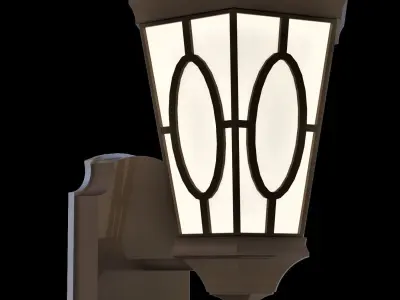 Wall hung light fixture architectural scene light Low-poly 3D model