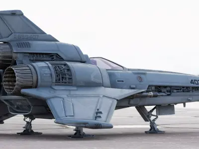 Viper Mark 2B Space Fighter 3D model