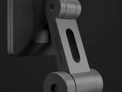 Monitor Sci-fi Black touchscreen Low-poly 3D model