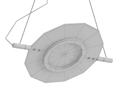 madrid pendant light with marble 3D model