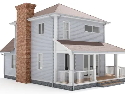 Family house Low-poly 3D model buy