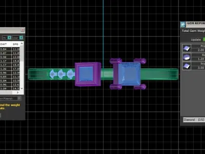 Solitaire Women Light Weight Princess stone Band Ring 3D print model