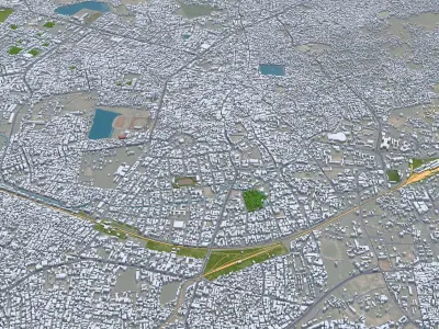 Jabalpur Madhya Pradesh India 30km Low-poly 3D model