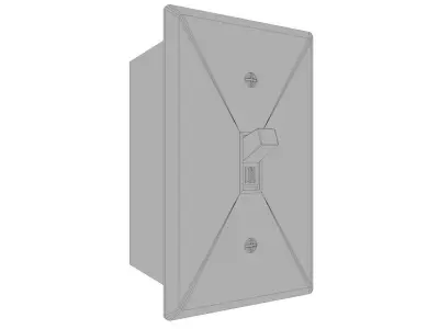Single Light Switch Low-poly 3D model