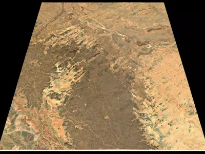 NEOM city topography Saudi Arabia - tile n27 e37 3D model