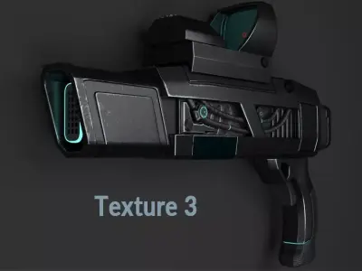 sci-fi gun 3D model