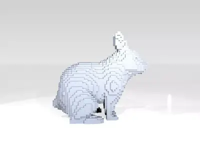 Rabbit Voxel 3D model